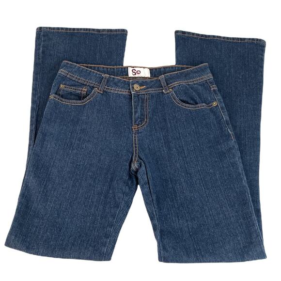SO Flare Jeans Dark Blue Size 7 - Picture 4 of 6